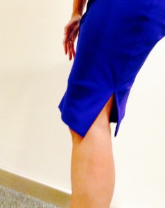 blue skirt